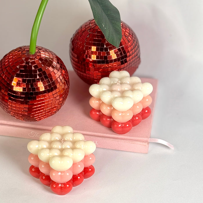 Heart Bubble Candle