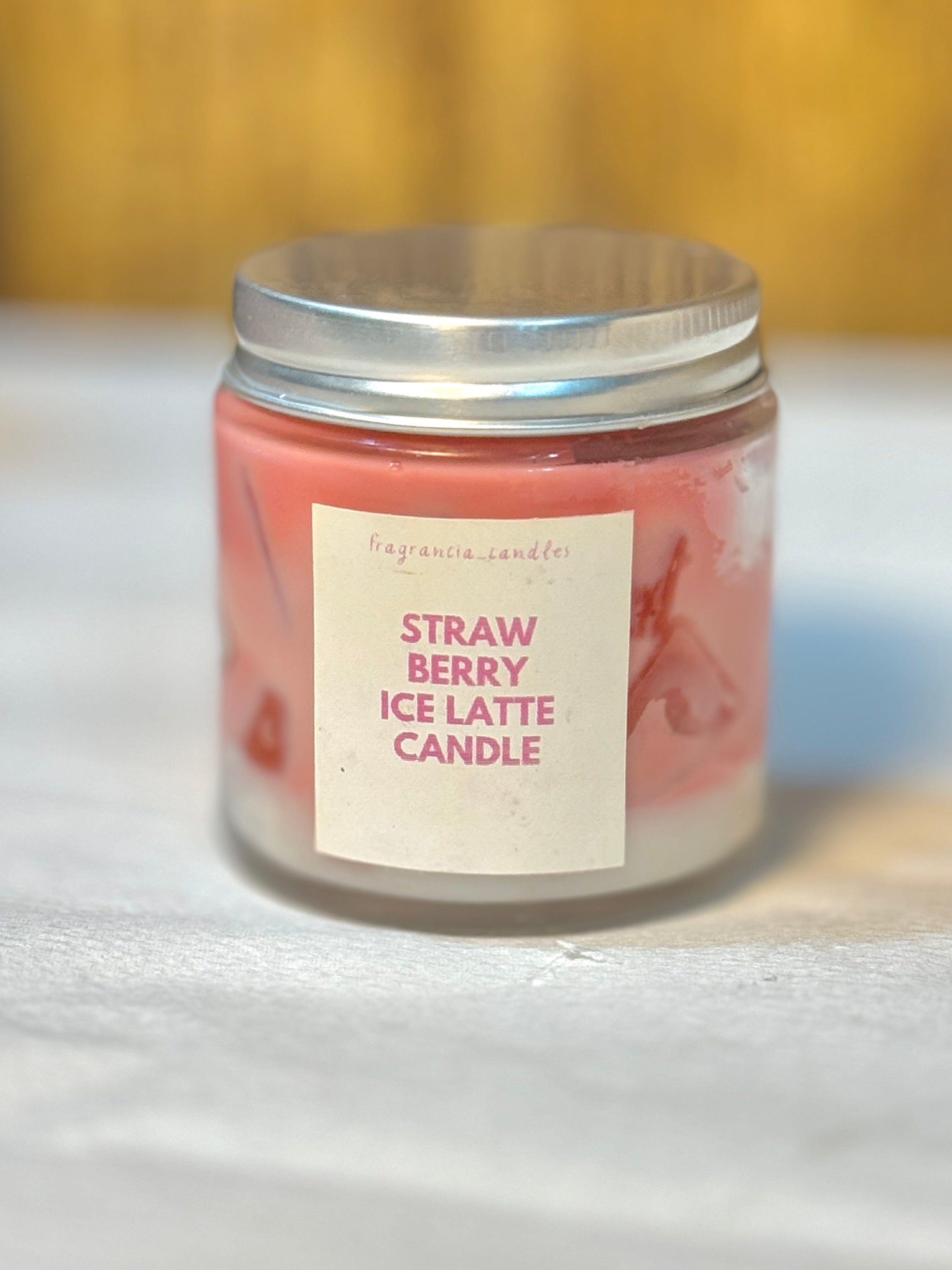 Strawberry Iced Latte Candle🍓